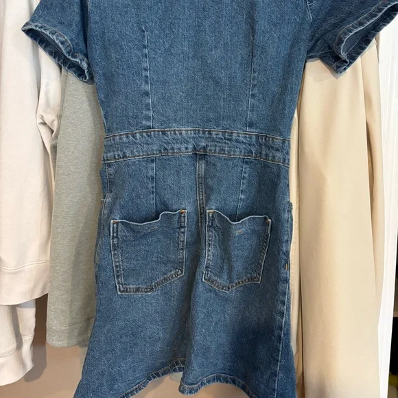 Zara Denim Mini Dress - Picture 2 of 4